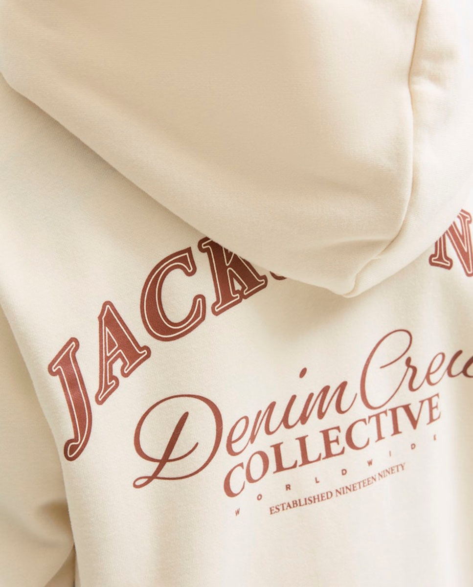 Sweatshirt com Capuz com Back Print Branco-5