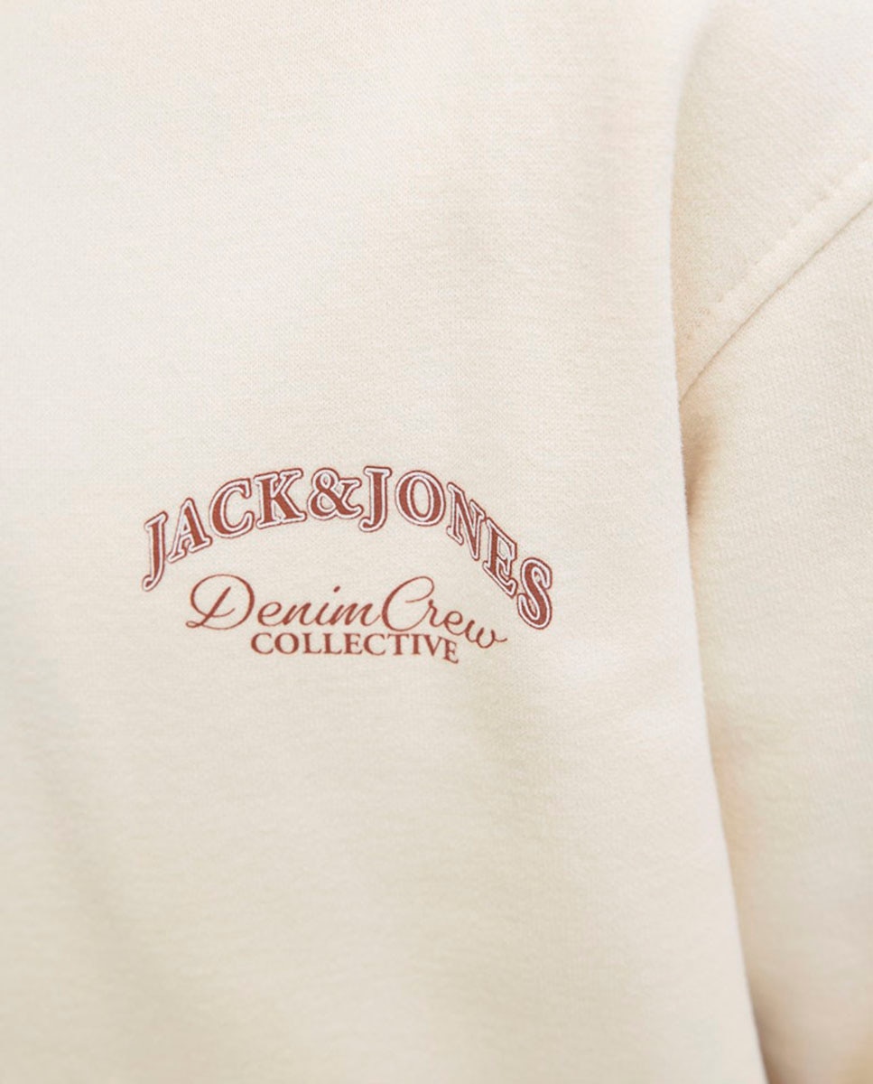 Sweatshirt com Capuz com Back Print Branco-6