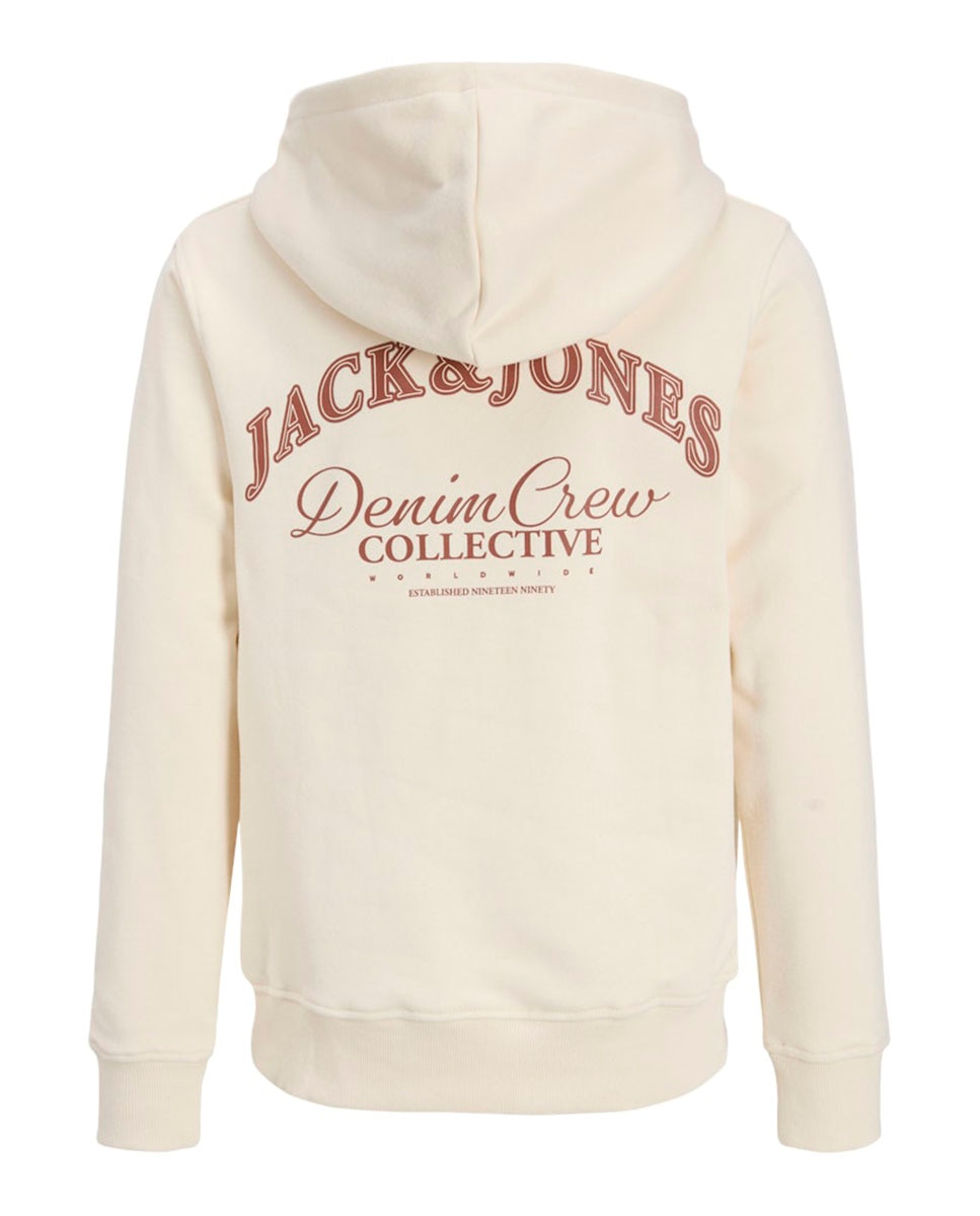 Sweatshirt com Capuz com Back Print Branco-8