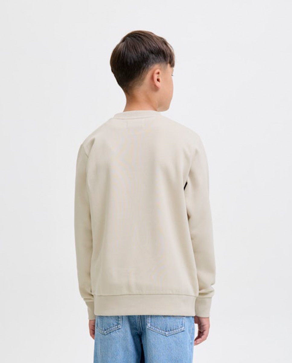 Sweatshirt sem capuz Creme-2