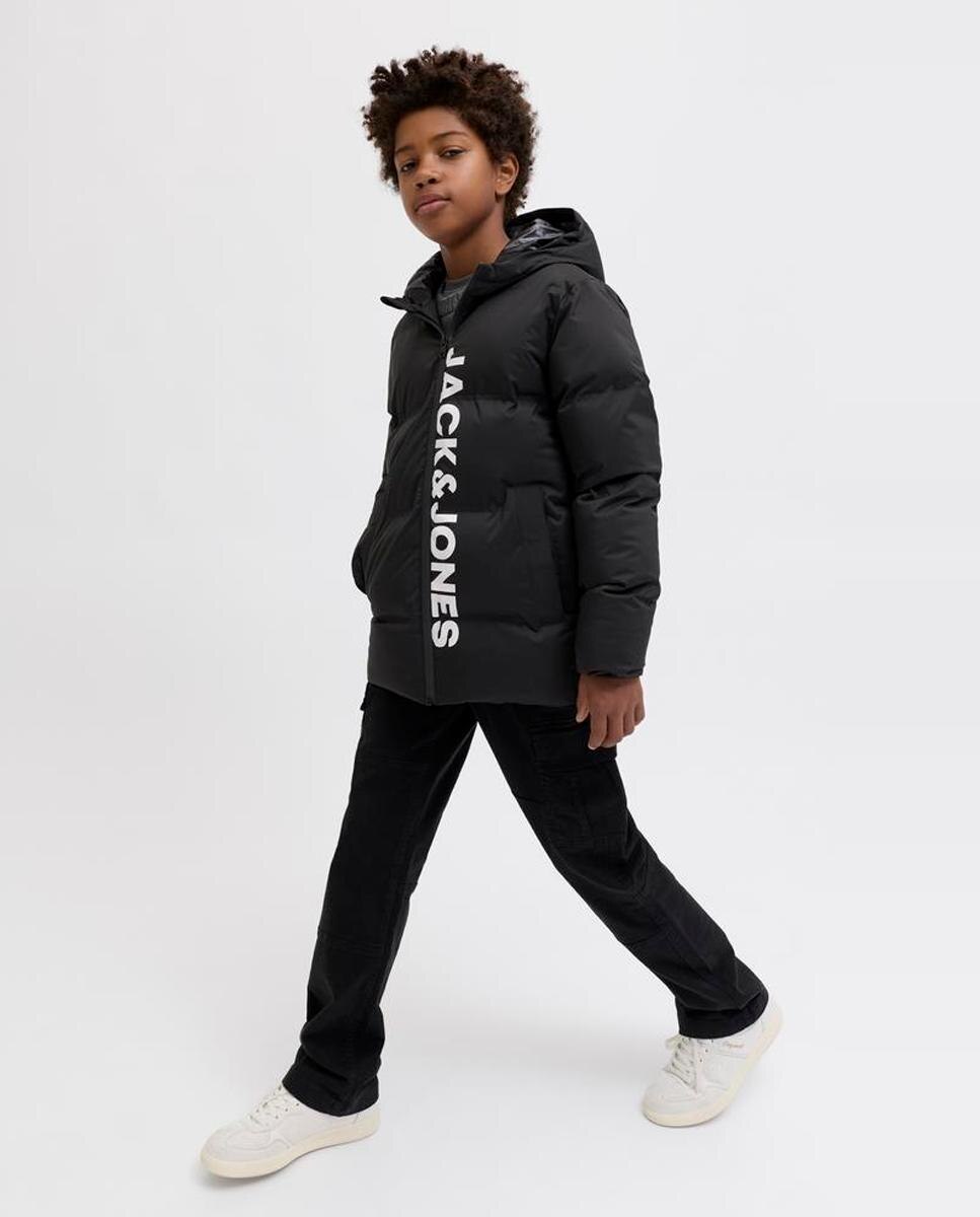 Imagen 4 de Chaqueta acolchada de niño con capucha - Jack & Jones - Gris Negro