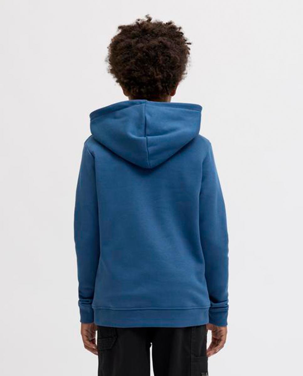 Sudadera de niño con capucha y print frontal - Jack & Jones - Azul Azul-2