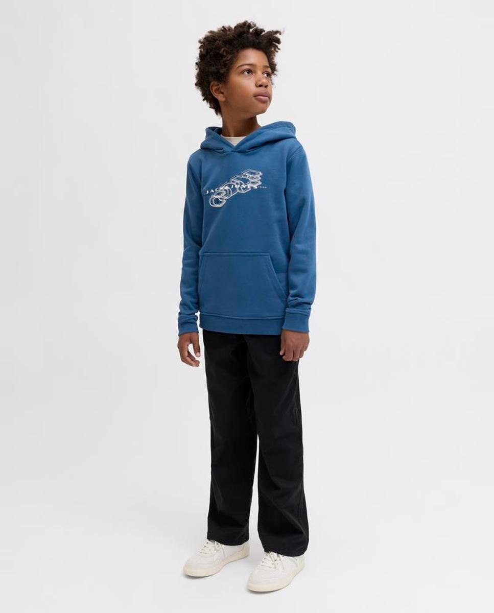 Sudadera de niño con capucha y print frontal - Jack & Jones - Azul Azul-3