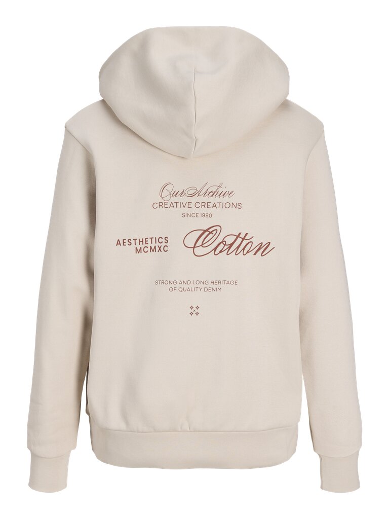 Sweatshirt com Capuz e Back Print Creme-8