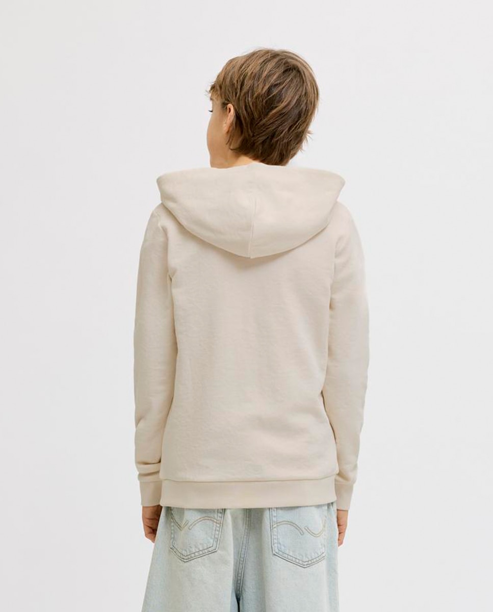 Sweatshirt com Capuz e Estampado Lateral Pequeno Jack & Jones Branco-3