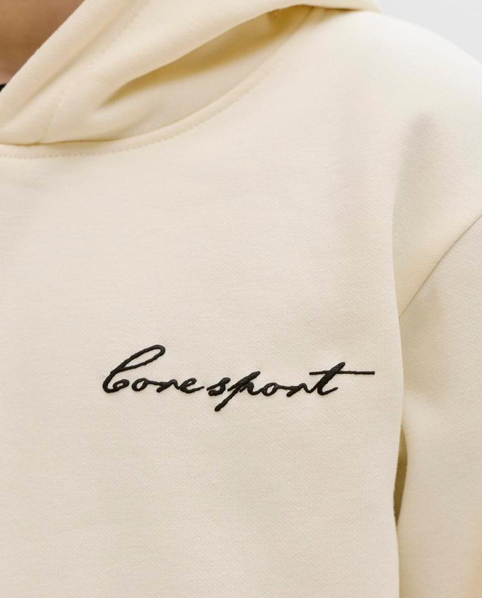 Sweatshirt com Capuz e Back Print Creme-6
