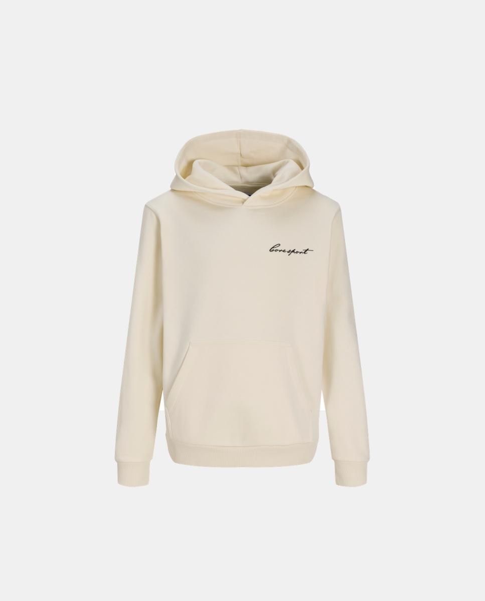 Sweatshirt com Capuz e Back Print Creme-7