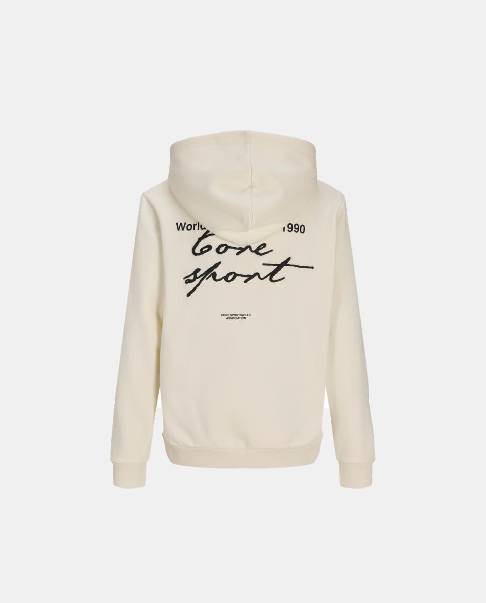 Sweatshirt com Capuz e Back Print Creme-8