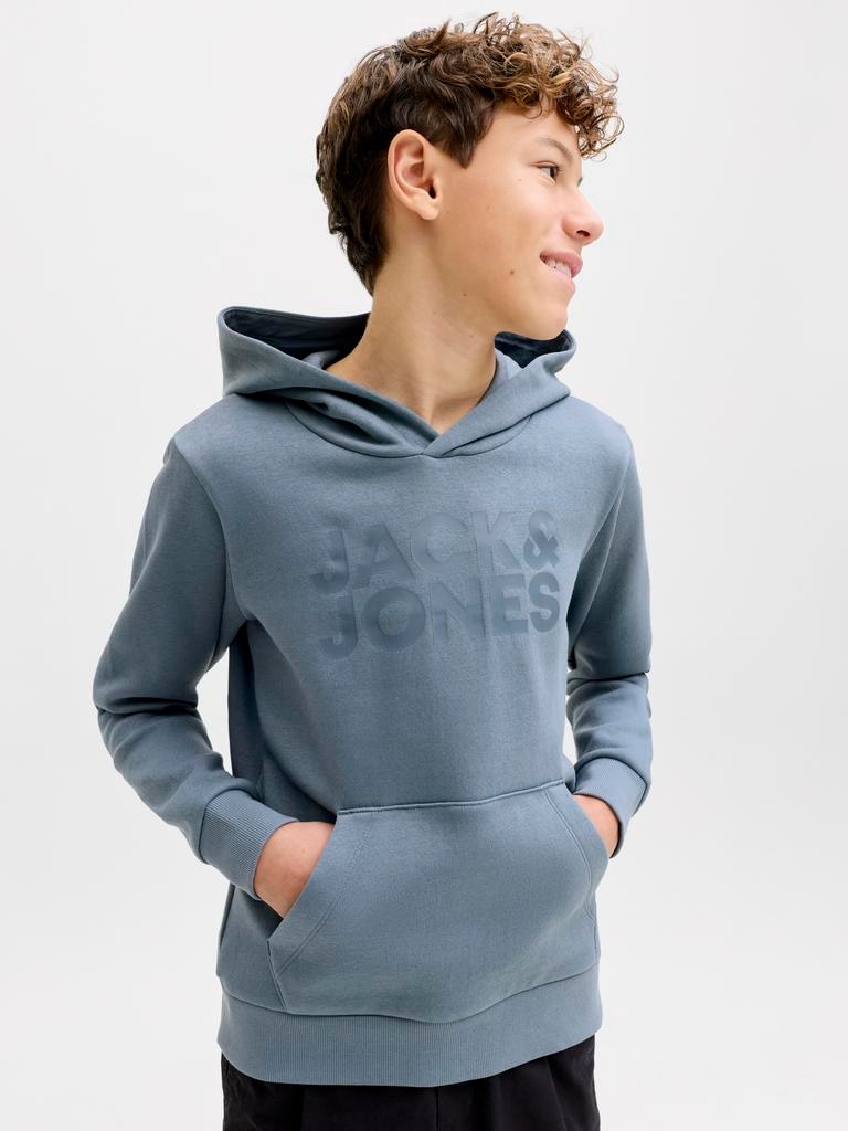 Sweatshirt preta de menino com capuz Jack & Jones Azul-3