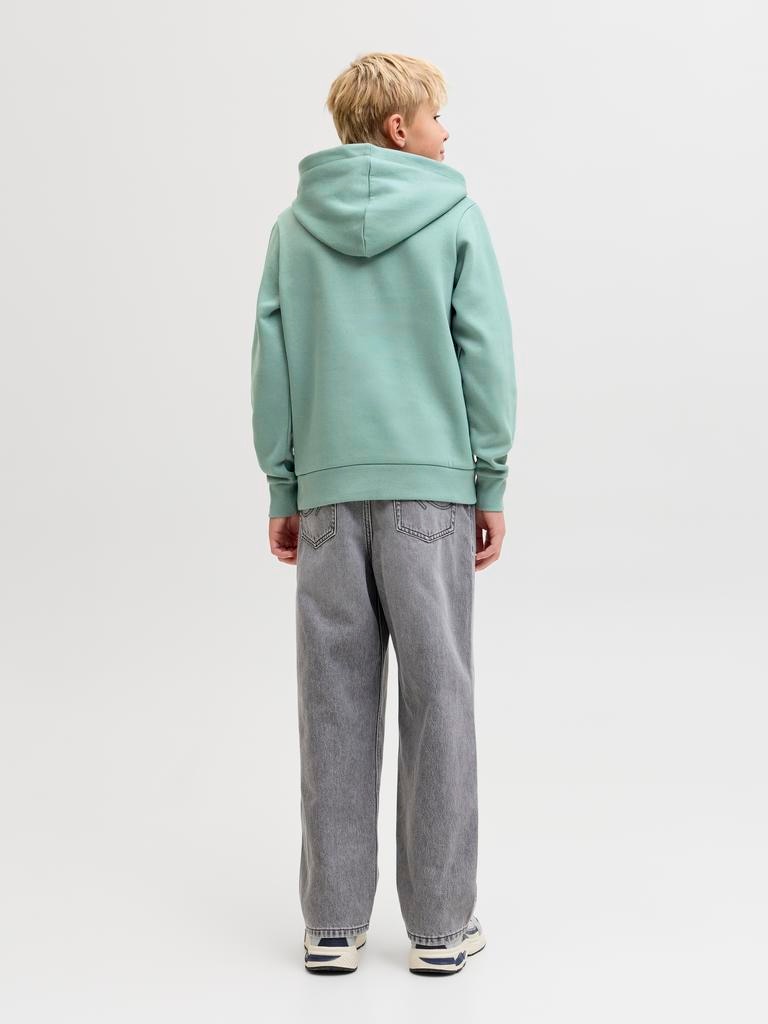 Sweatshirt preta de menino com capuz Verde-2