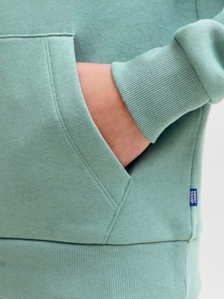 Sweatshirt preta de menino com capuz Verde-4