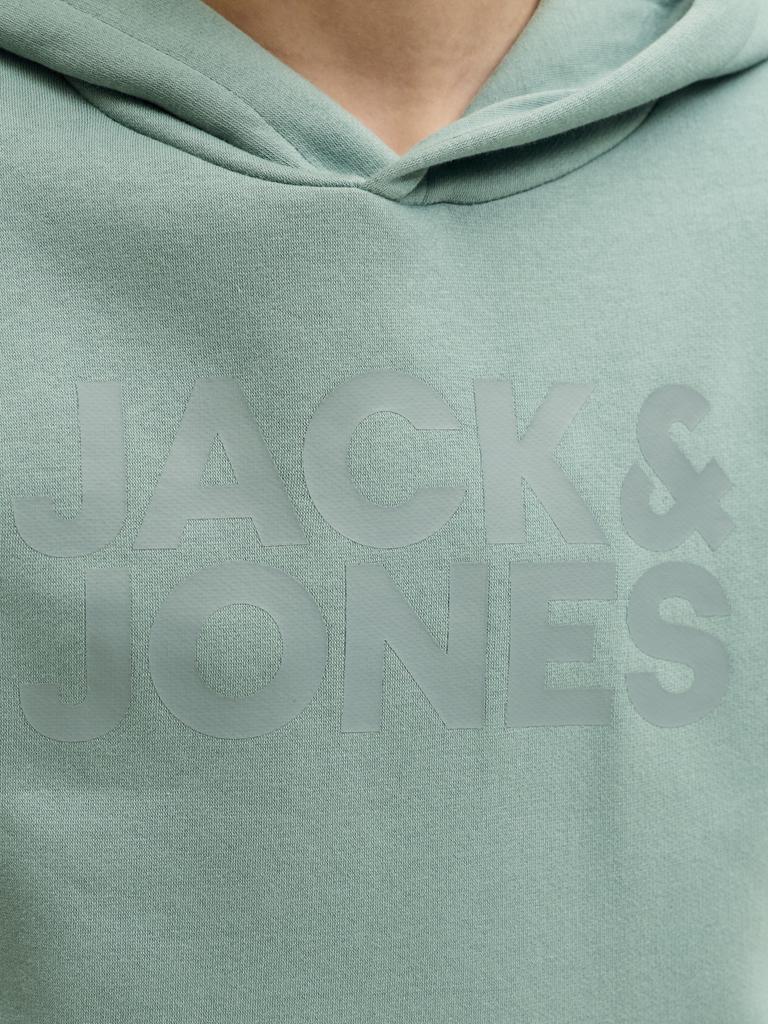 Sweatshirt preta de menino com capuz Verde-5