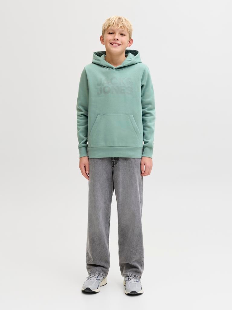 Sweatshirt preta de menino com capuz Verde-6