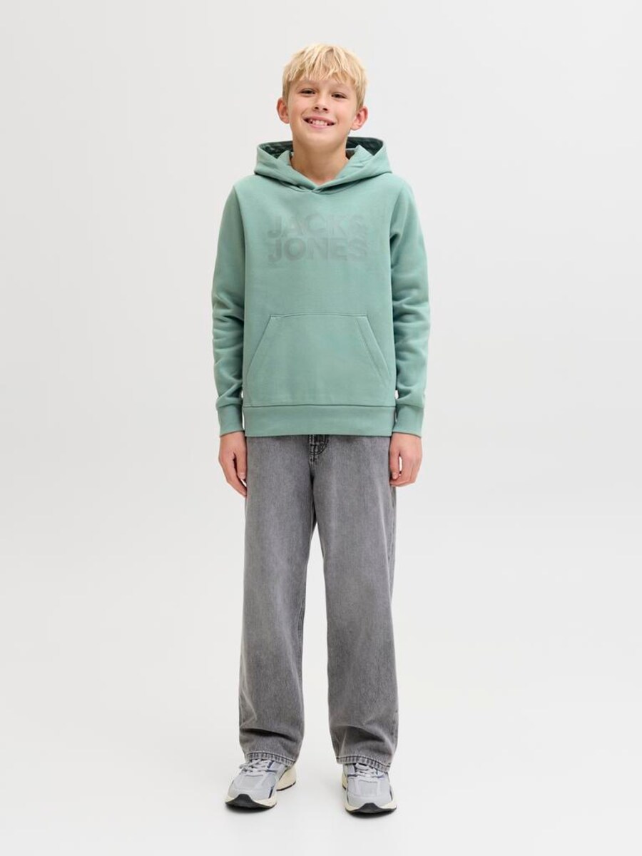 Sweatshirt preta de menino com capuz Verde-6
