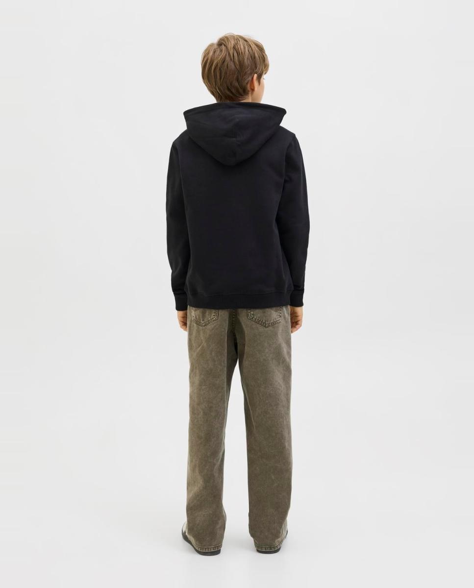 Sweatshirt com capuz e logótipo à frente Preto-2
