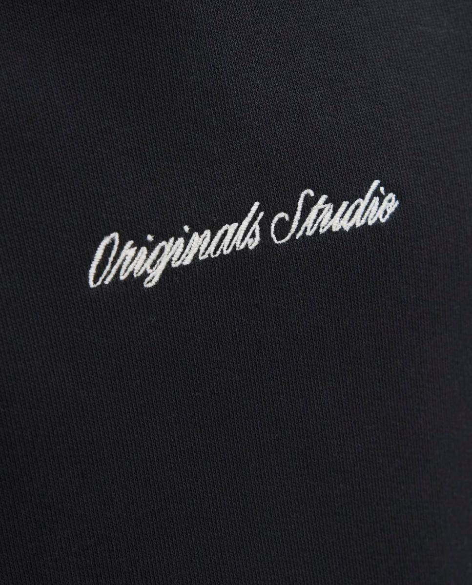 Sweatshirt com capuz e logótipo à frente Preto-4