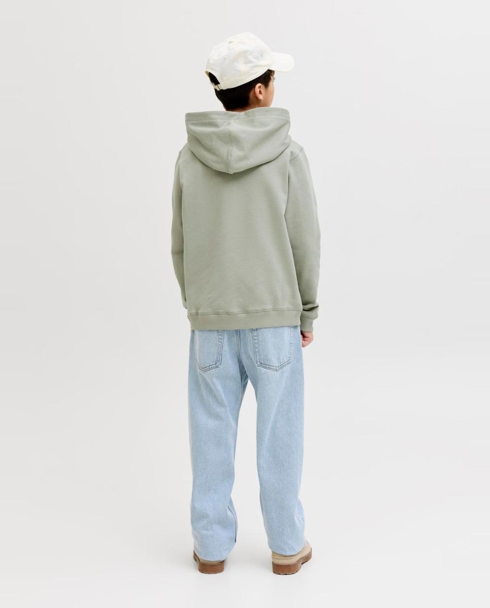 Sweatshirt com capuz e logótipo à frente Jack & Jones Verde-claro-2