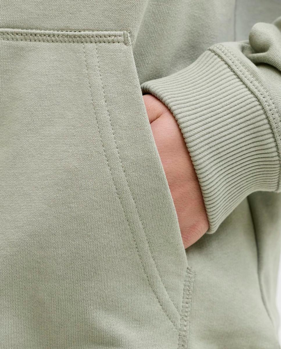 Sweatshirt com capuz e logótipo à frente Jack & Jones Verde-claro-4