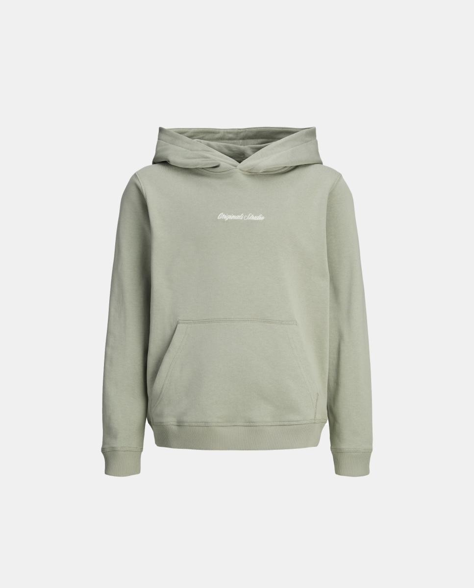 Sweatshirt com capuz e logótipo à frente Jack & Jones Verde-claro-5