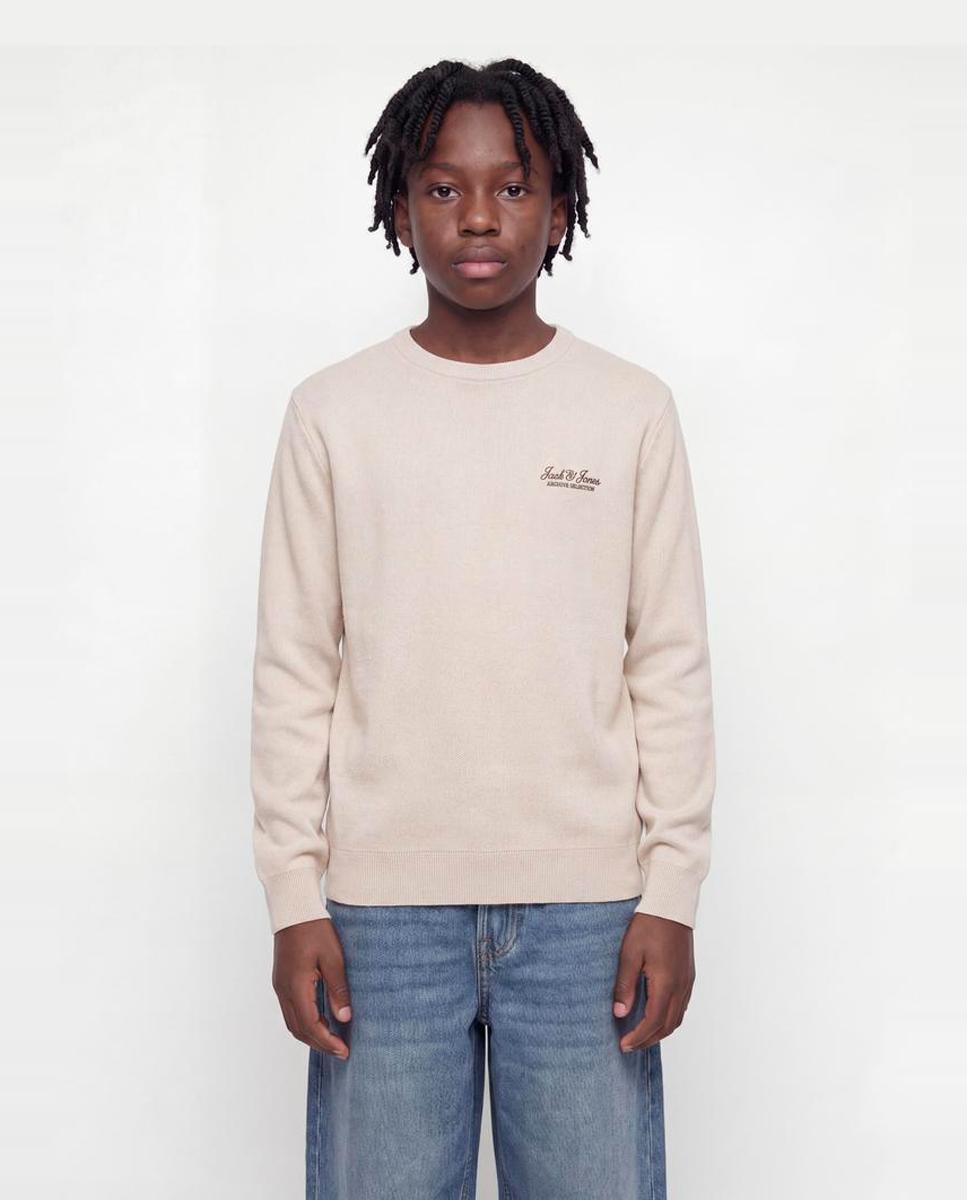 Jersey de niño cuello redondo - Jack & Jones - Natural Natural-1
