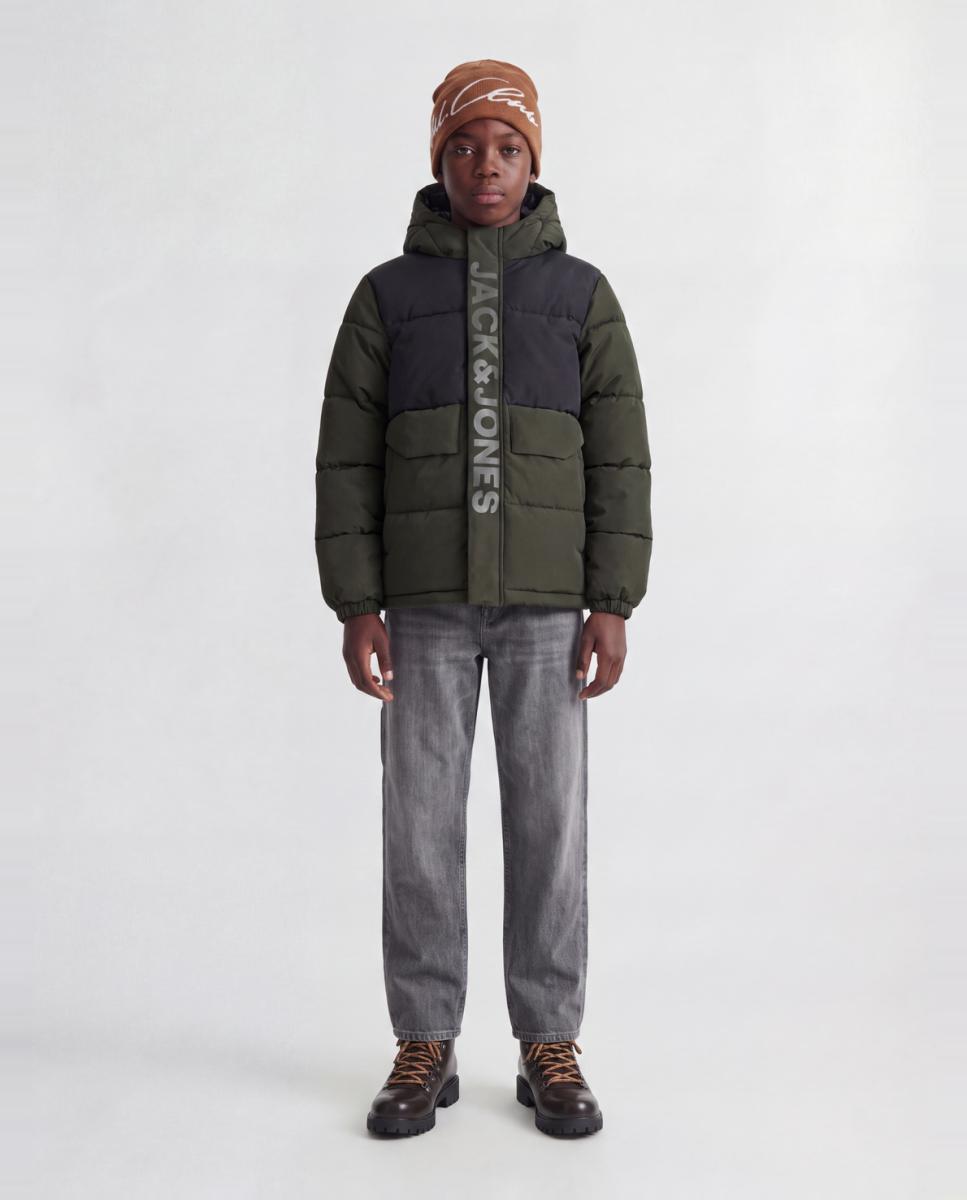 Chaqueta puffer de niño - Jack & Jones - Verde militar Verde militar-3
