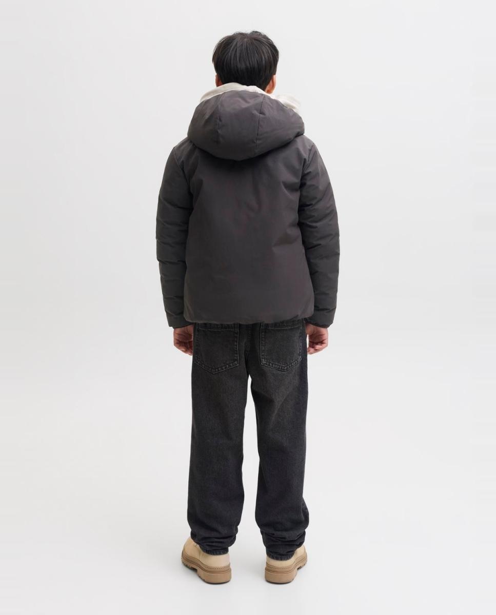 Plumífero reversible de niño con capucha - Jack & Jones - Negro Negro-2
