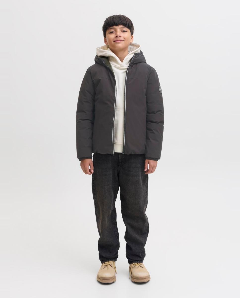 Plumífero reversible de niño con capucha - Jack & Jones - Negro Negro-3