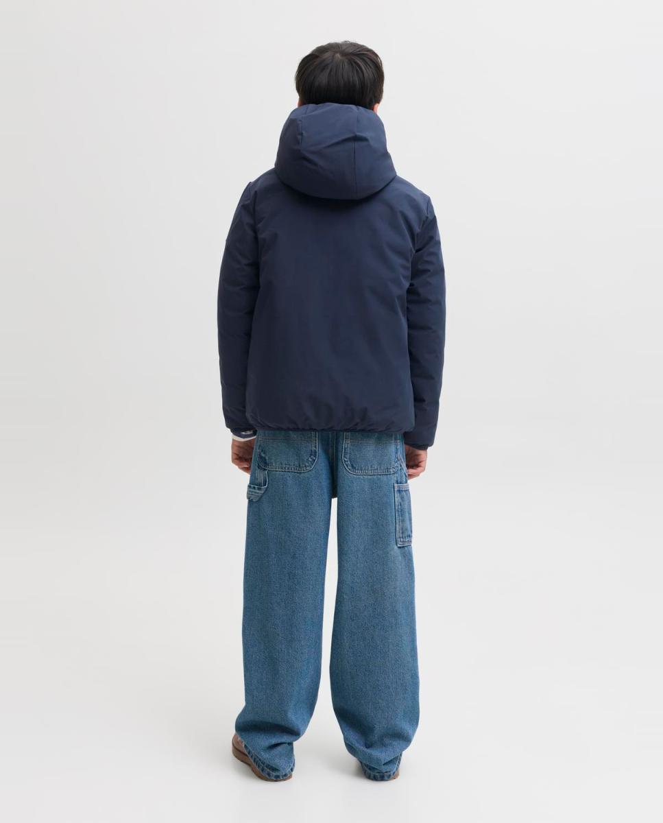 Plumífero reversible de niño con capucha - Jack & Jones - Azul marino Azul marino-2