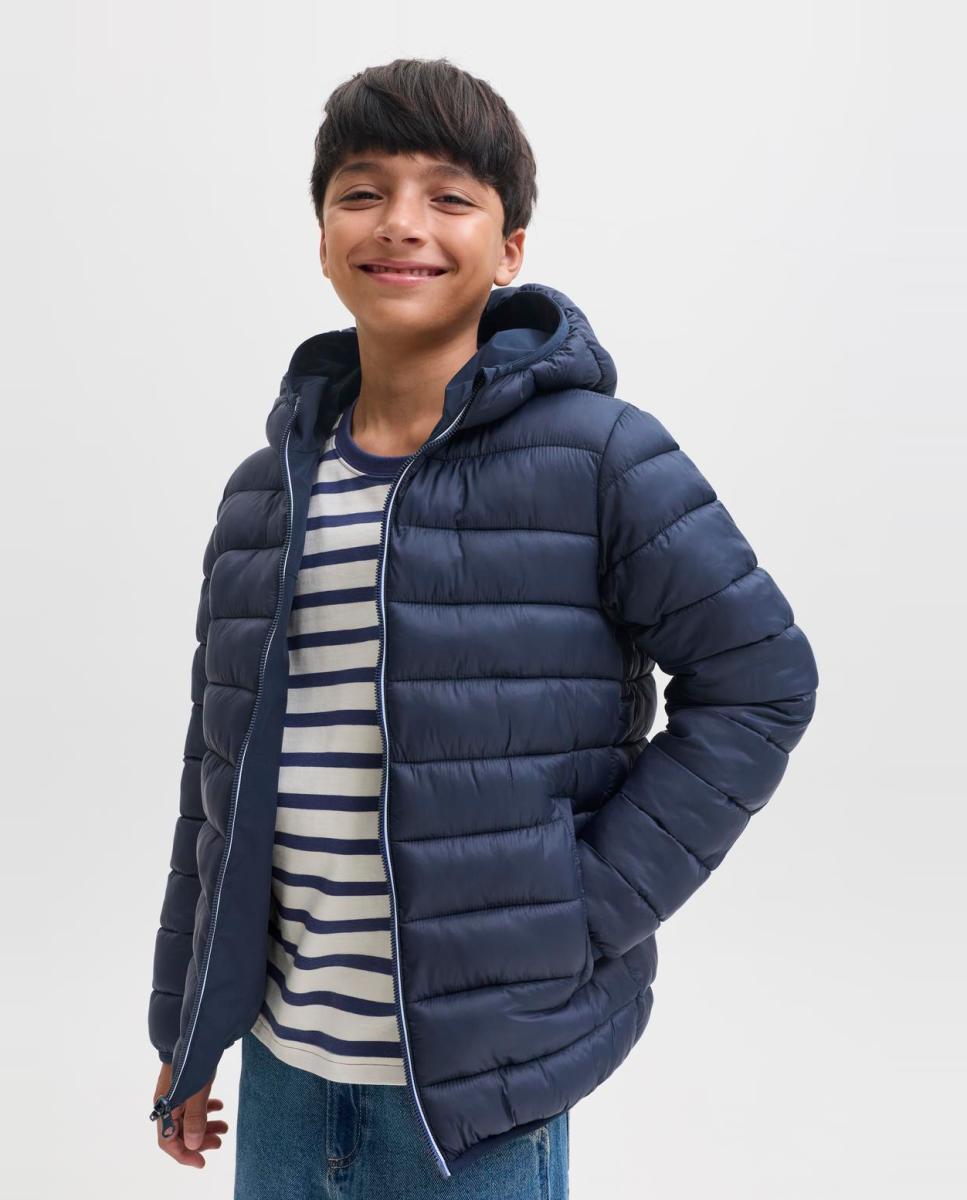 Plumífero reversible de niño con capucha - Jack & Jones - Azul marino Azul marino-3
