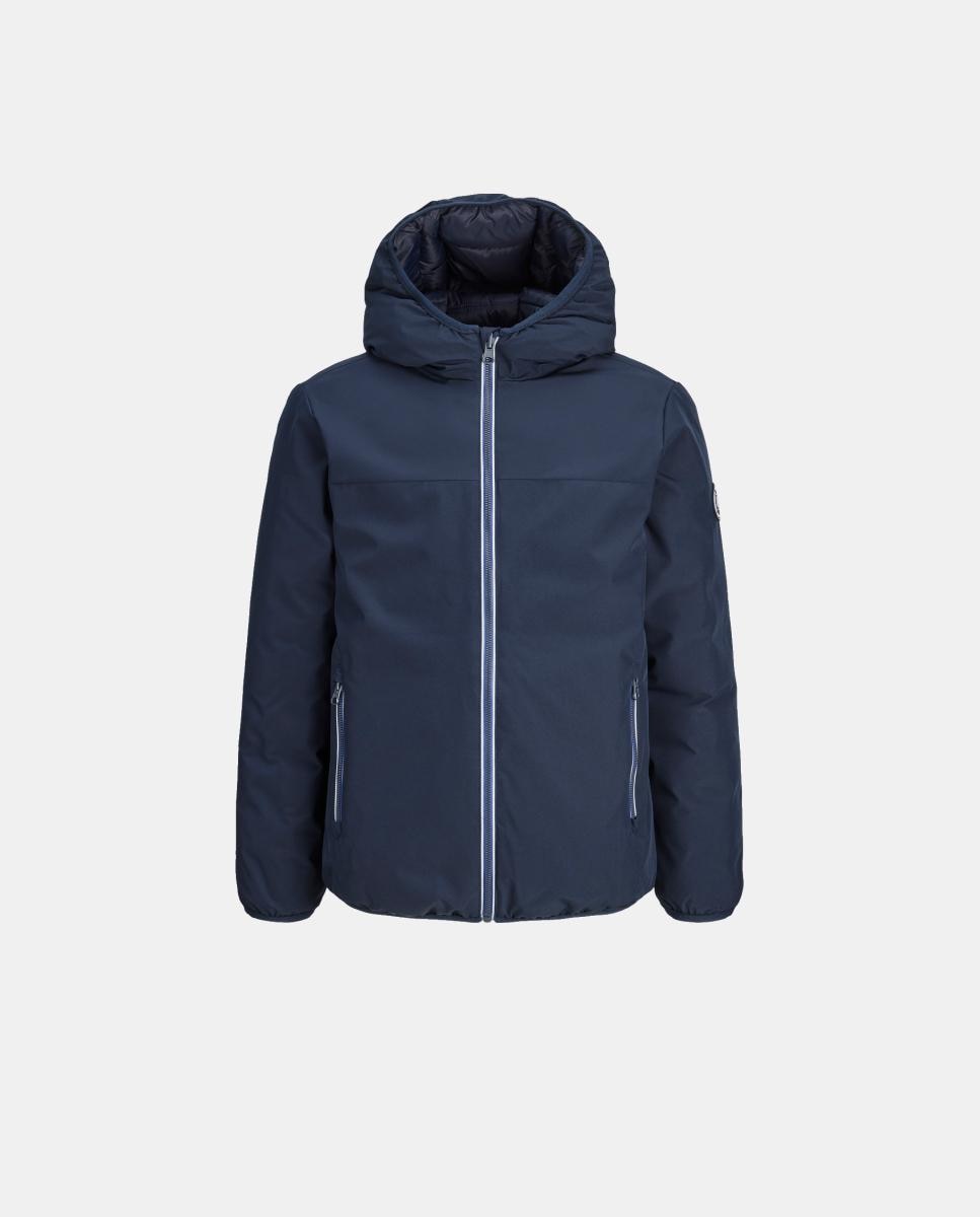 Plumífero reversible de niño con capucha - Jack & Jones - Azul marino Azul marino-8