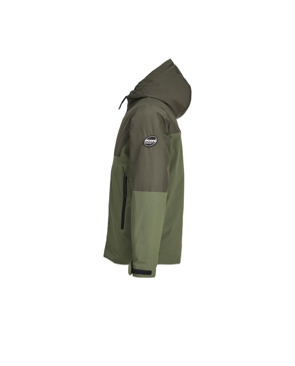 Casaco Acolchoado com Capuz Verde-militar-7