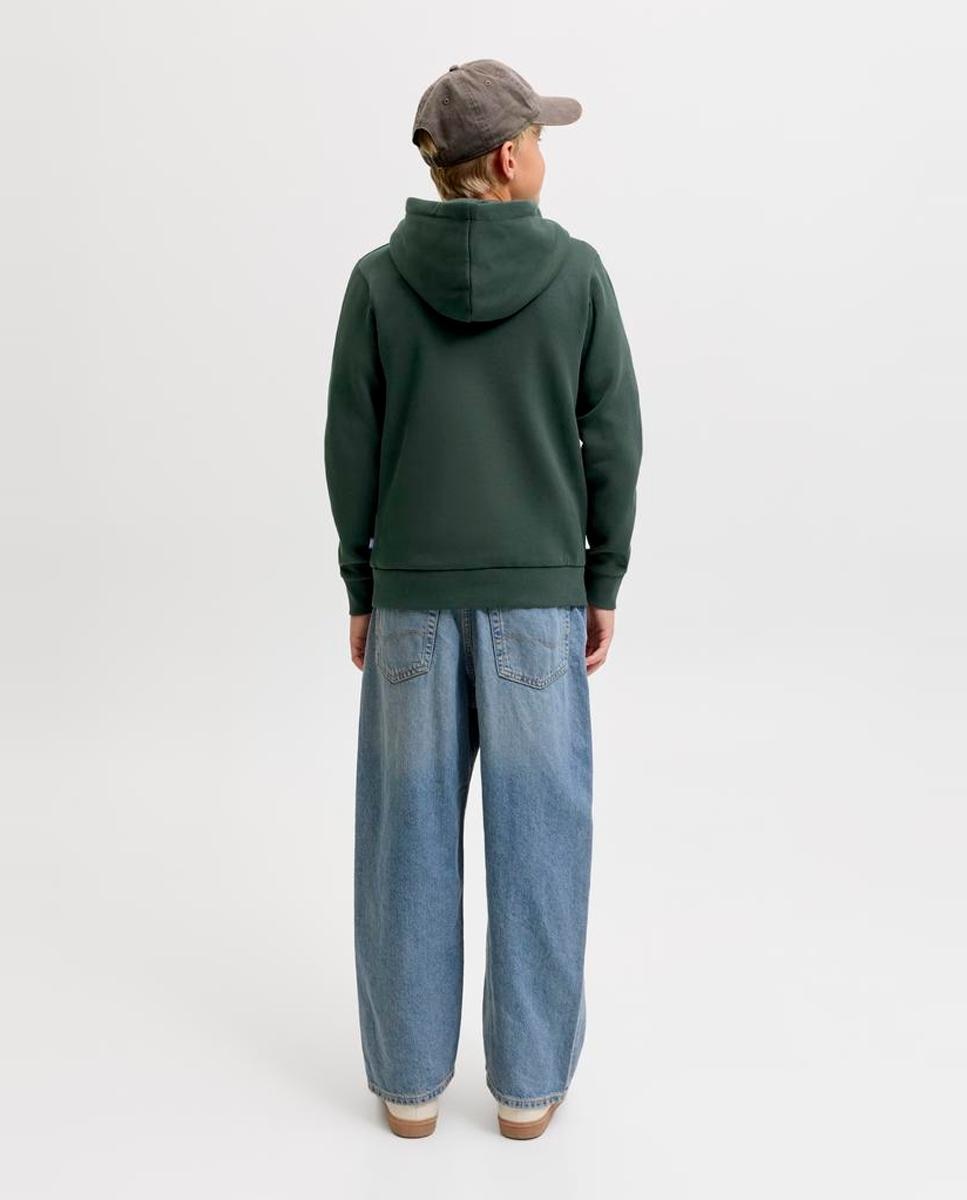 Sweatshirt preta de menino com capuz Verde-escuro-3