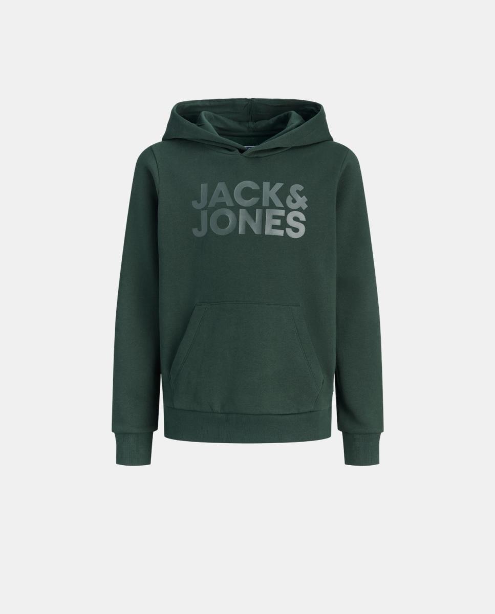 Sweatshirt preta de menino com capuz Verde-escuro-7