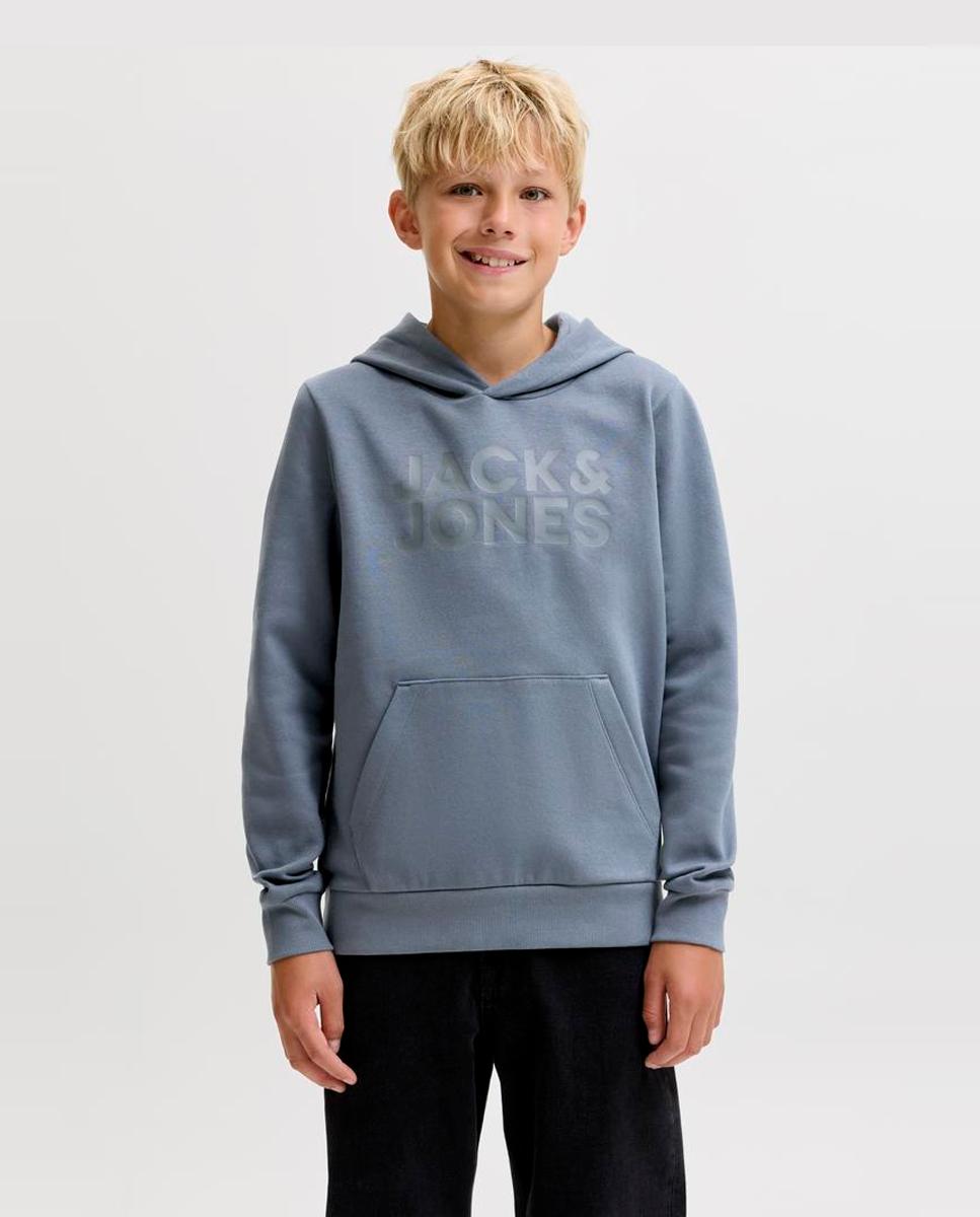 Sweatshirt preta de menino com capuz Jack & Jones Azul-1