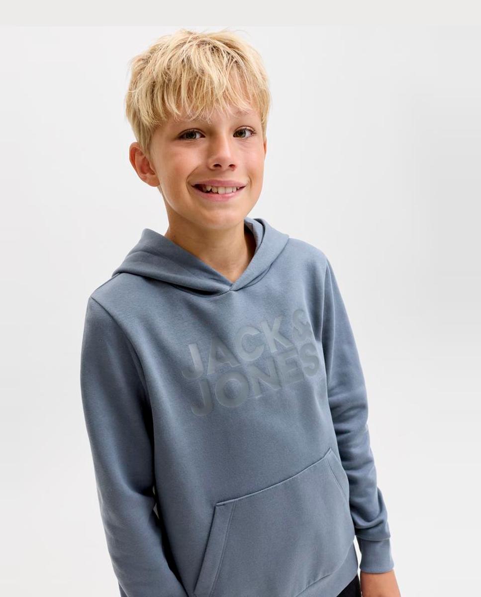 Sweatshirt preta de menino com capuz Jack & Jones Azul-4
