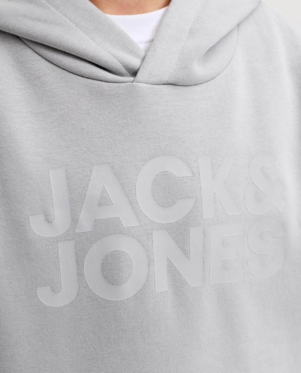 Sudadera de niño en negro con capucha - Jack & Jones - Gris claro Gris claro-6
