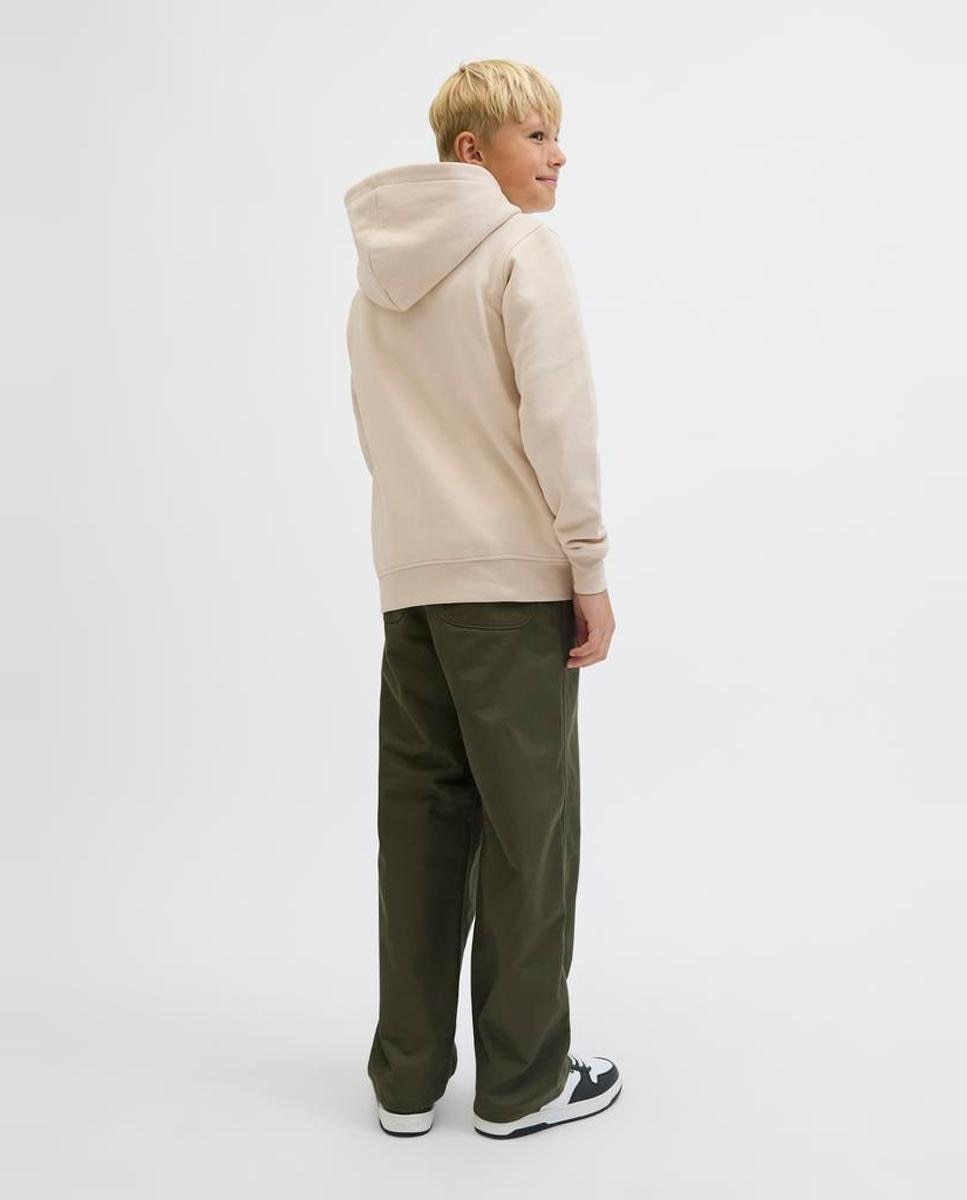 Sudadera felpada de niño con capucha y print frontal - Jack & Jones - Natural Natural-3