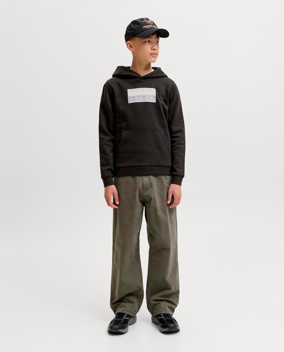 Sudadera de niño con capucha y print frontal - Jack & Jones - Negro Negro-2