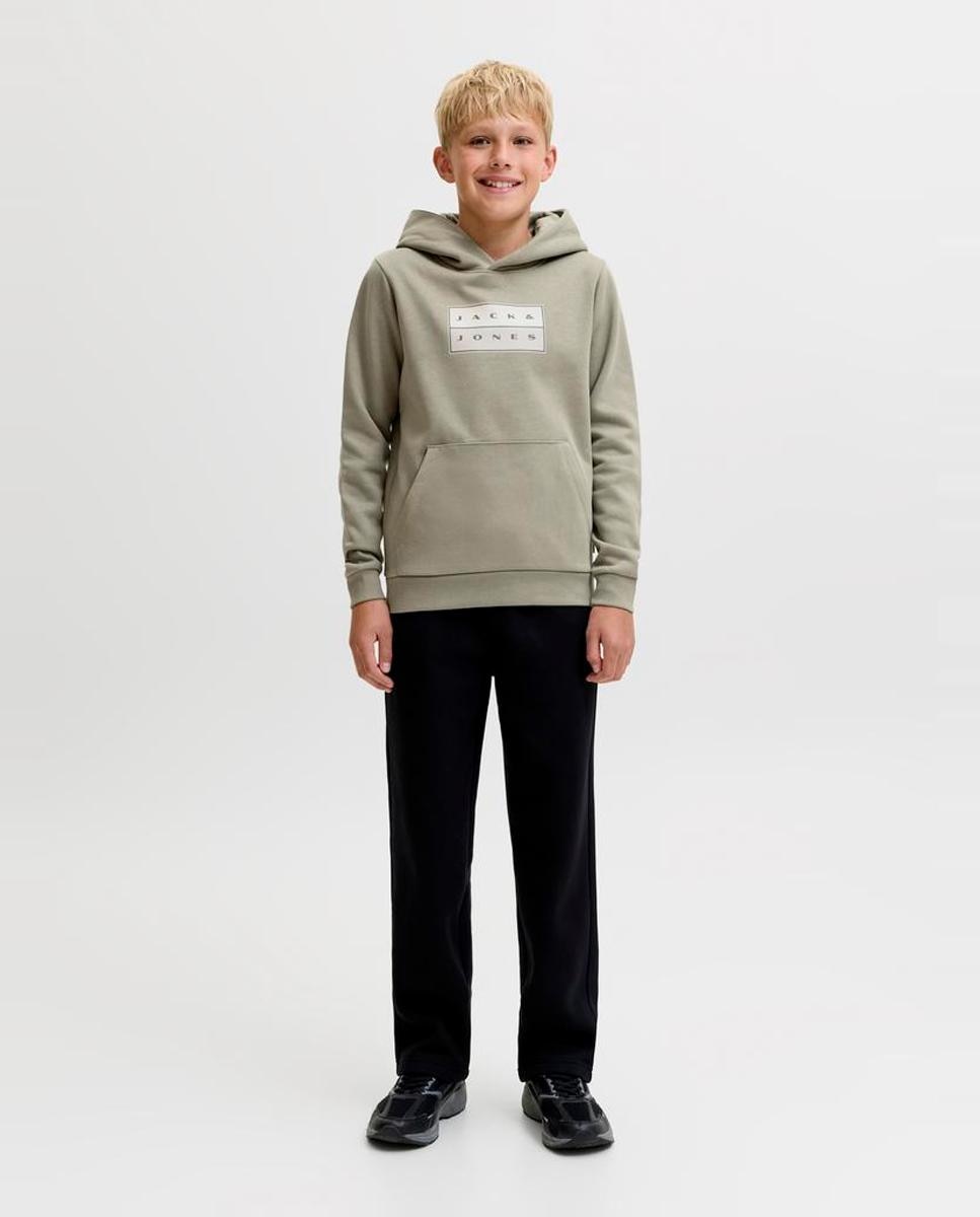 Sudadera de niño con capucha y print frontal - Jack & Jones - Verde claro Verde claro-2