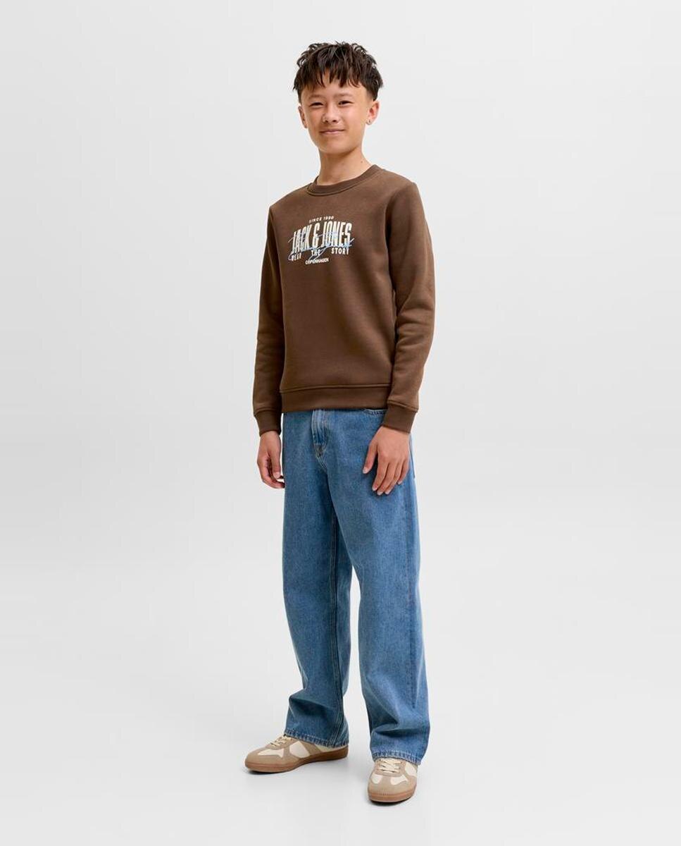 Sudadera de niño con print frontal - Jack & Jones - Marrón oscuro Marrón oscuro-2