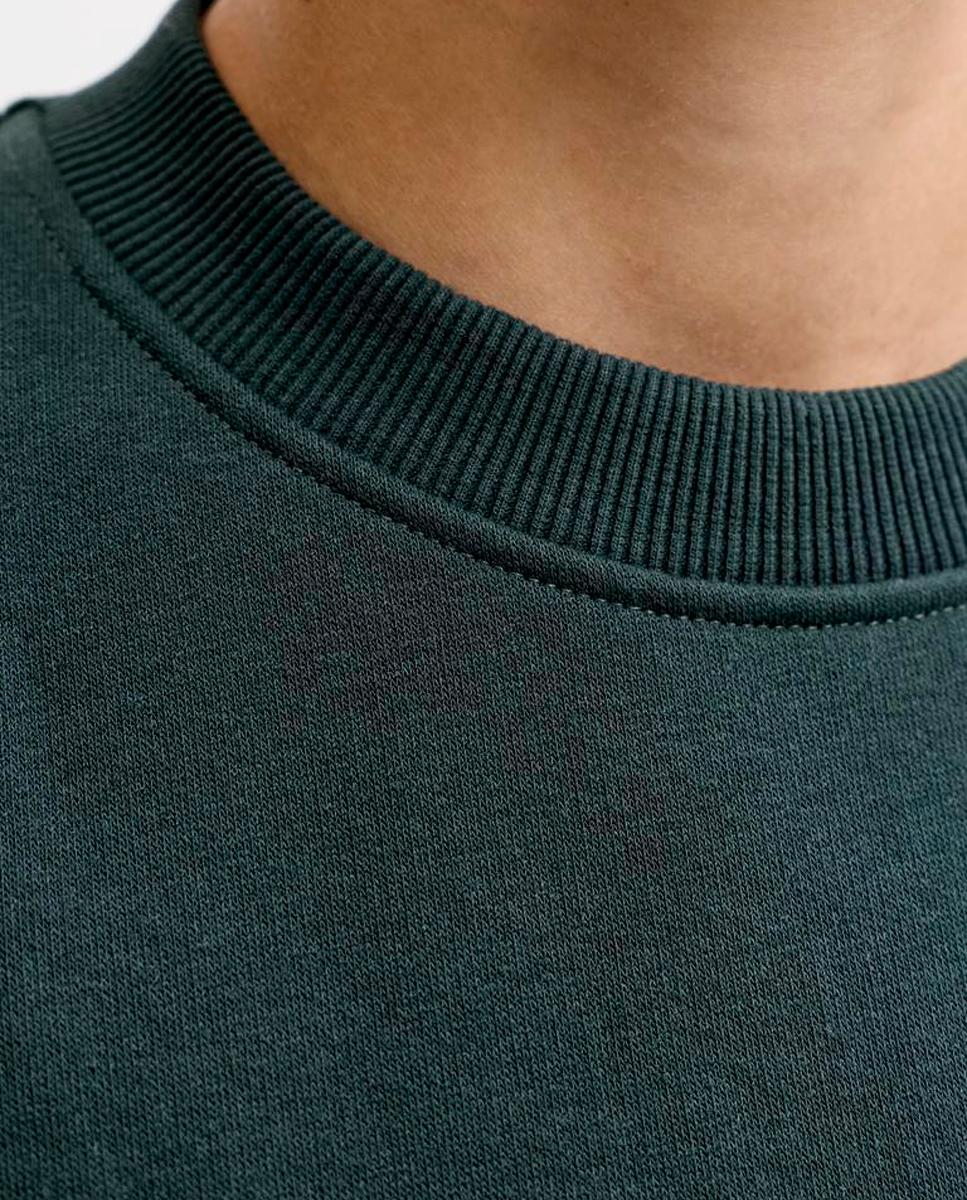 Sweatshirt com Estampado à Frente Jack & Jones Verde-escuro-6