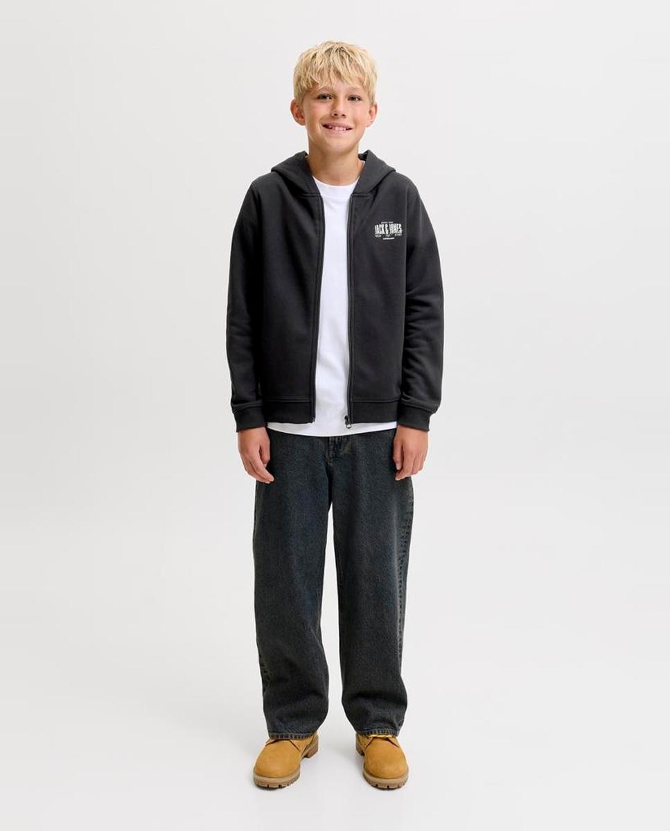 Sudadera de niño con cremallera y capucha - Jack & Jones - Negro Negro-2
