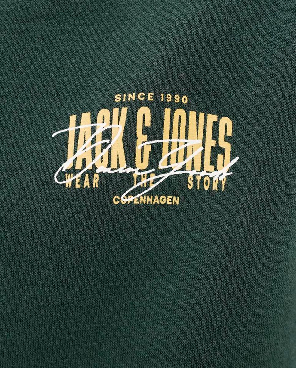 Sudadera de niño con cremallera y capucha - Jack & Jones - Verde oscuro Verde oscuro-5