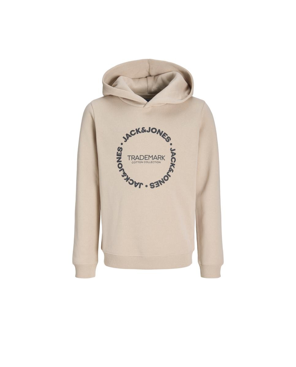 Sweatshirt com Capuz e Estampado à Frente Natural-7