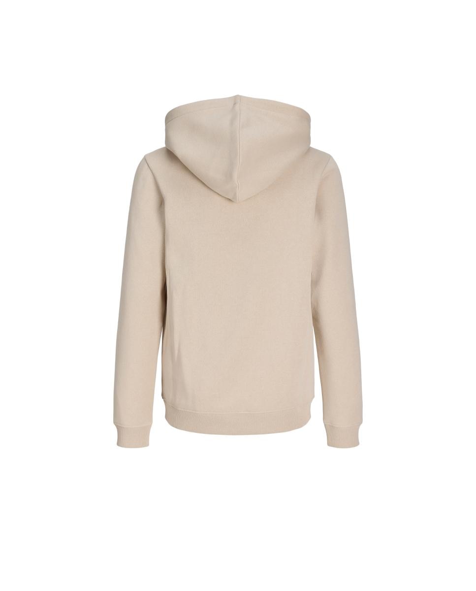 Sweatshirt com Capuz e Estampado à Frente Natural-8