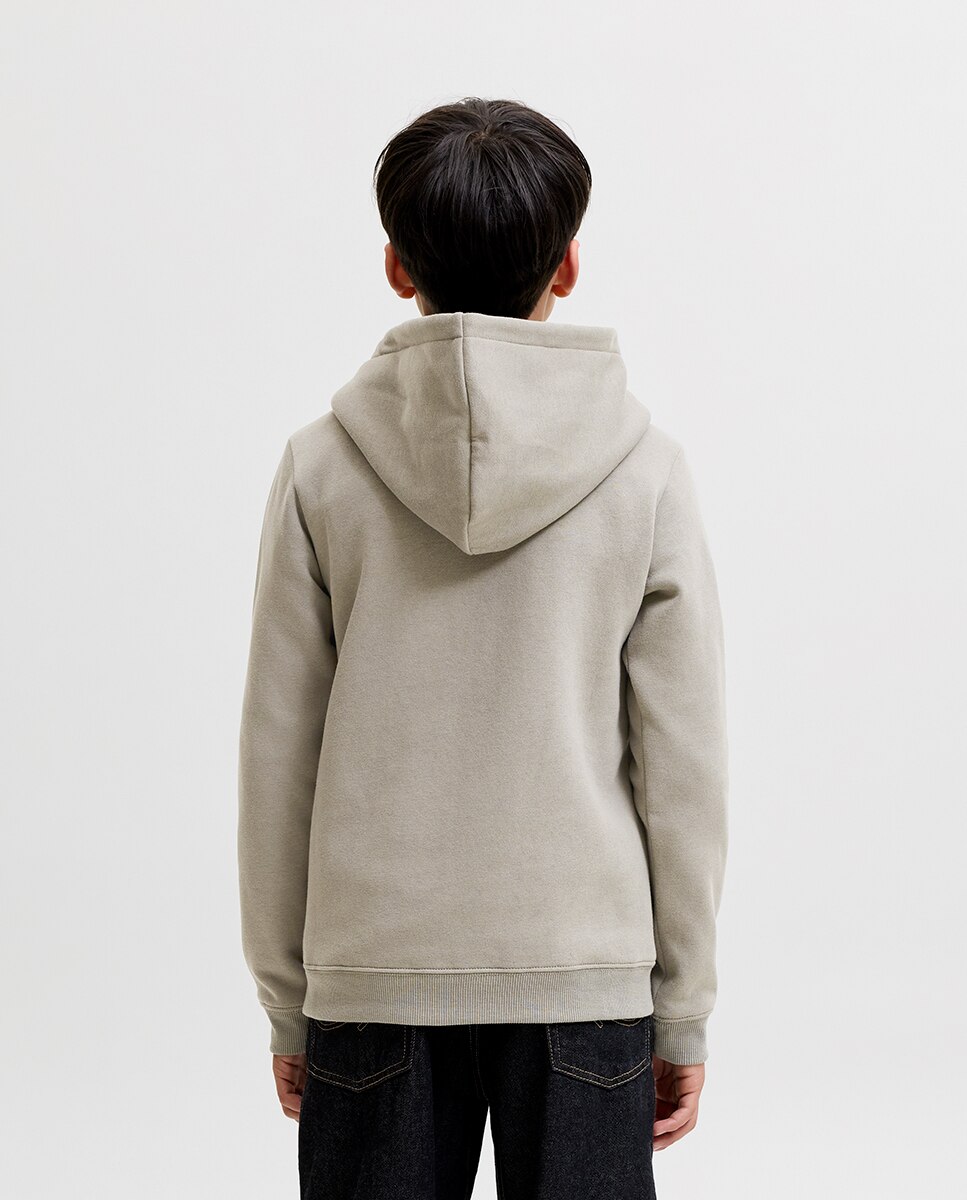Sudadera de niño con capucha y print frontal - Jack & Jones - Verde claro Verde claro-2