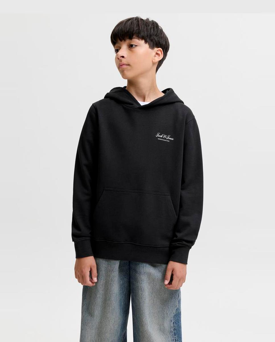 Sudadera de niño con capucha y print frontal - Jack & Jones - Negro Negro-1