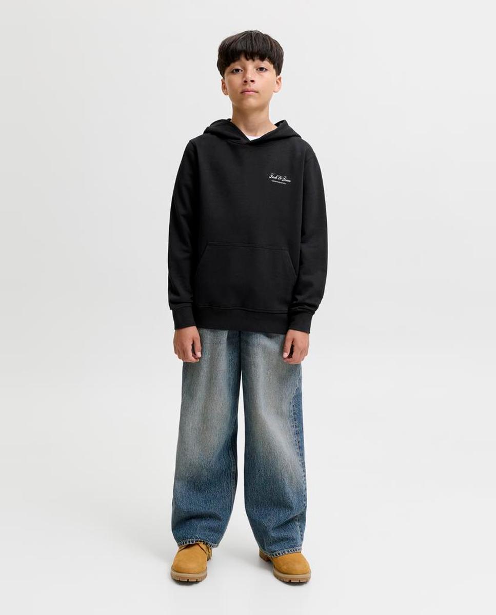 Sudadera de niño con capucha y print frontal - Jack & Jones - Negro Negro-2