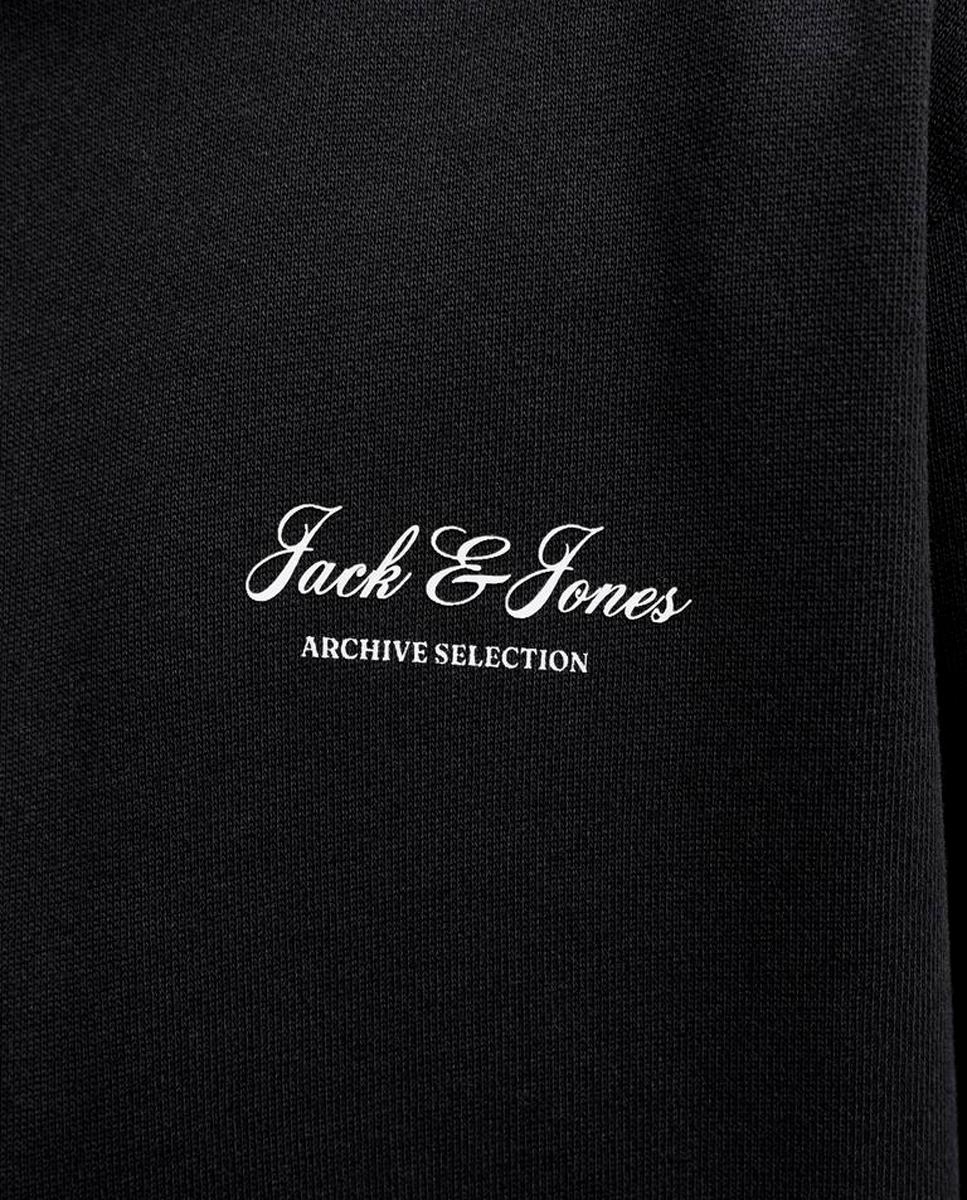 Sudadera de niño con capucha y print frontal - Jack & Jones - Negro Negro-6
