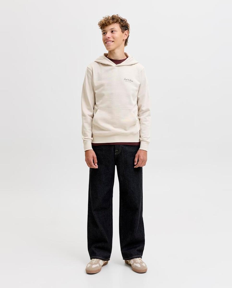 Sudadera de niño con capucha y print frontal - Jack & Jones - Natural Natural-2